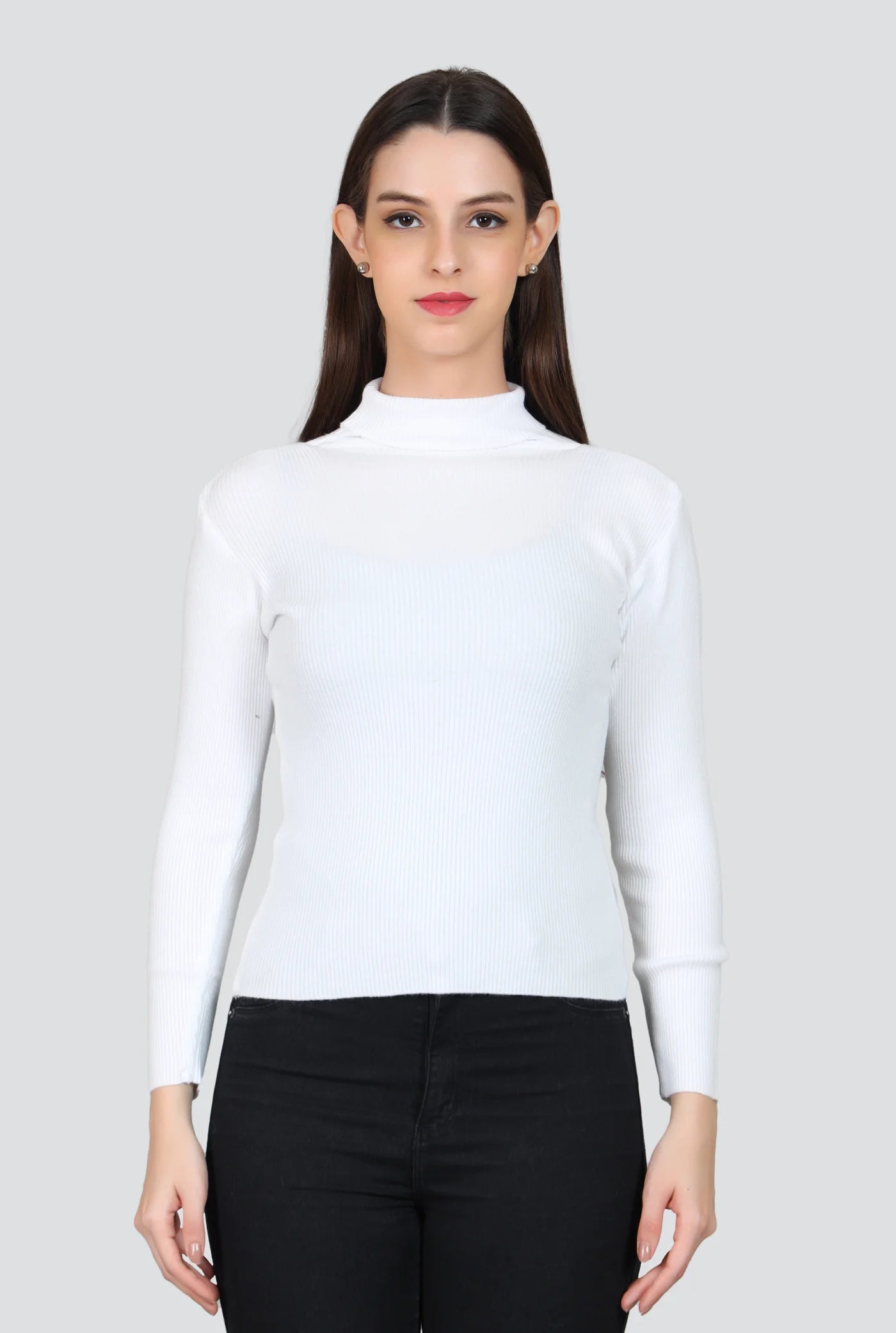 White High Neck for Women's