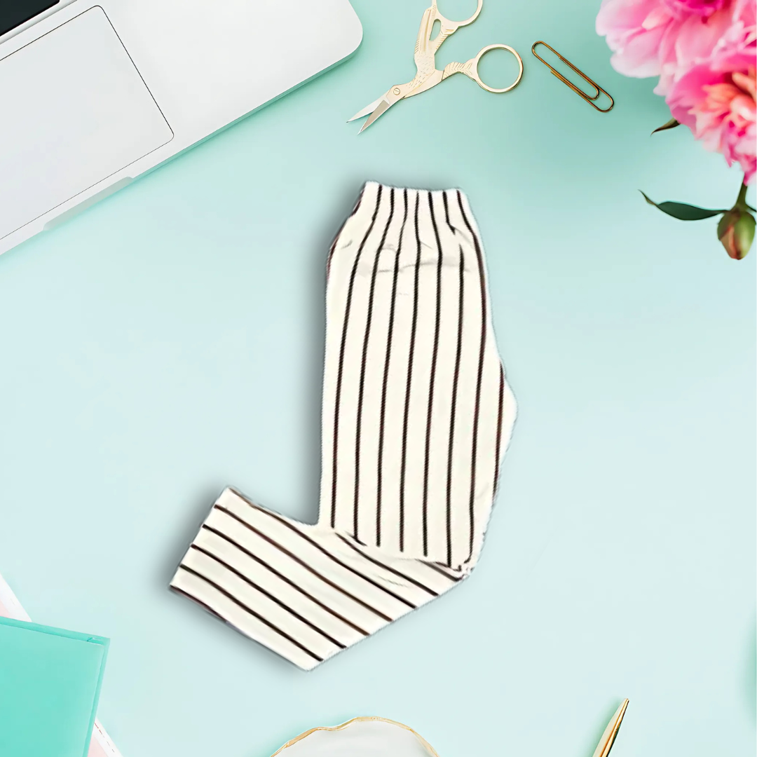 Cream Lining Soft Cotton Pajama For Women