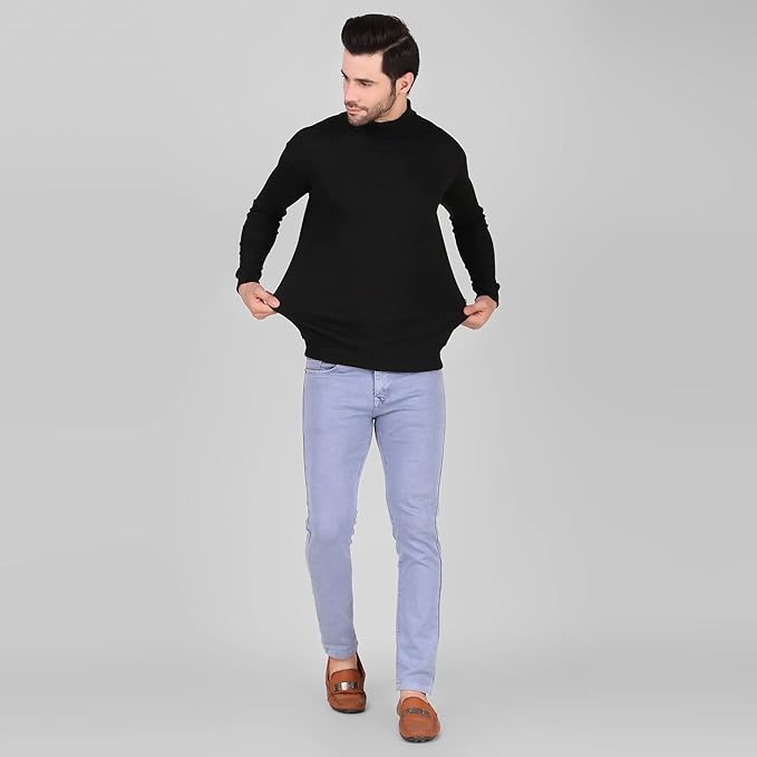 Black High Neck for Men's