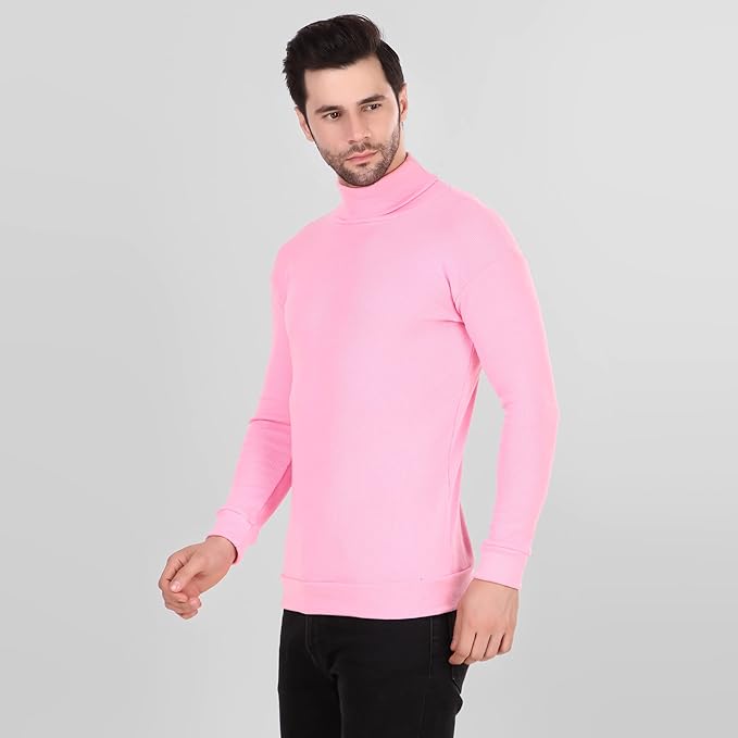Pink turtleneck for men deals
