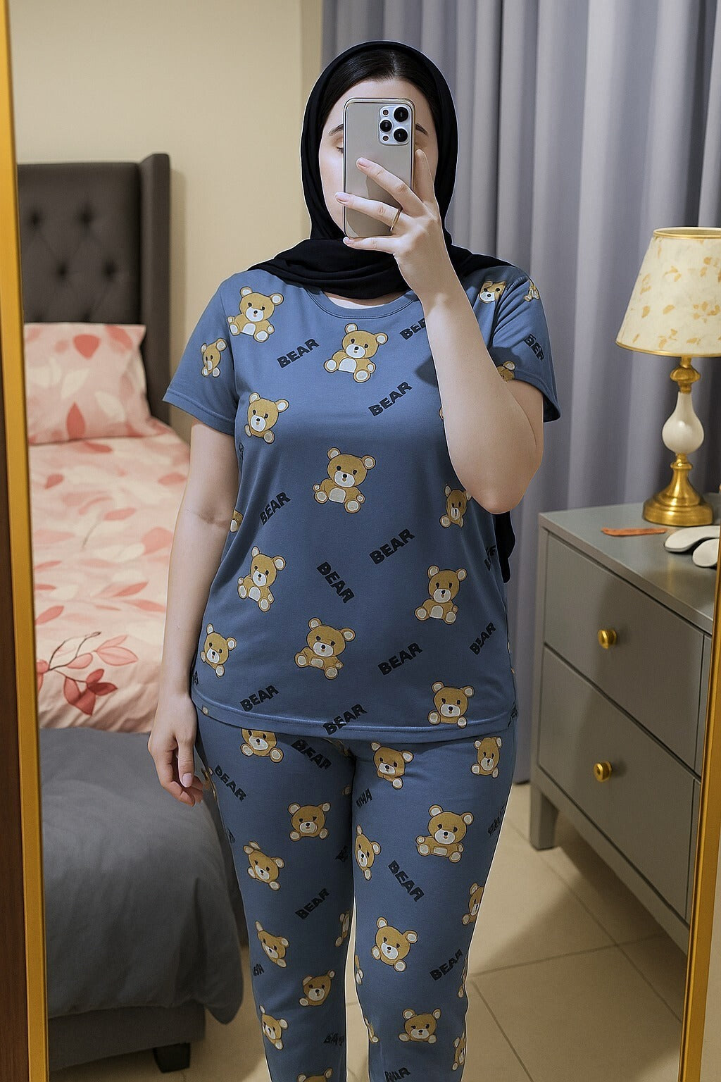 Cozy Bear Printed Night Suit