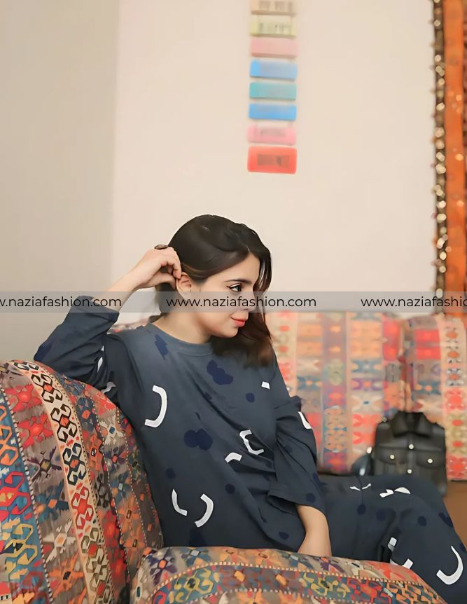 Pattern Printed Woman Night Suit