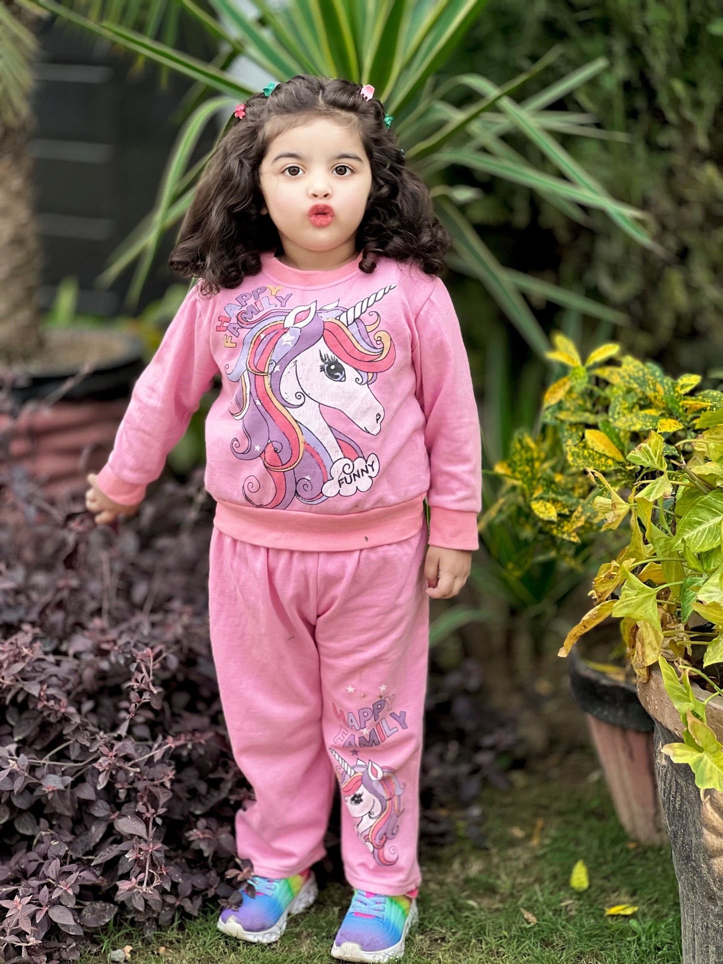 Happy Family Printed Fleece Winter Suit For Kids