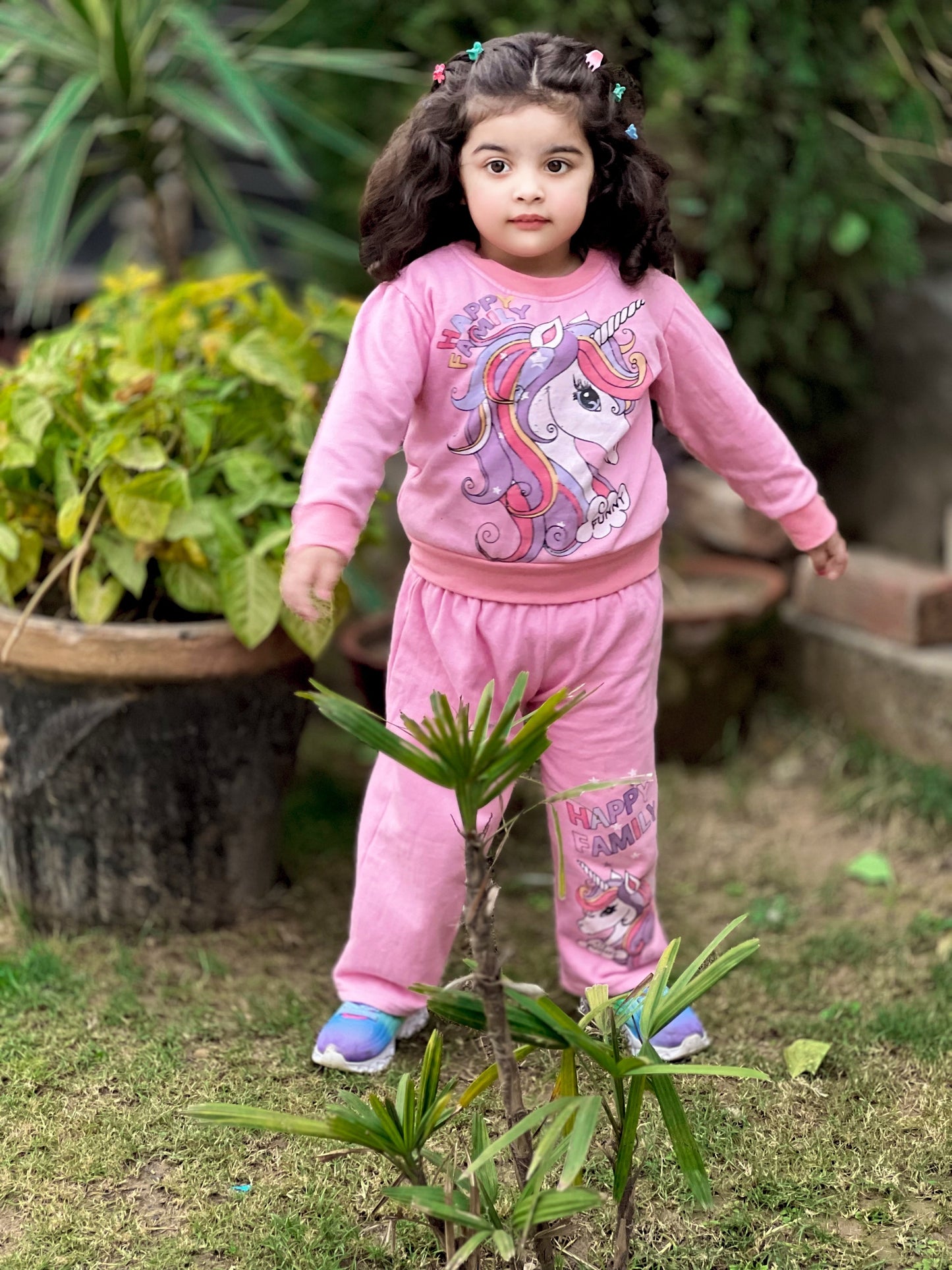 Happy Family Printed Fleece Winter Suit For Kids
