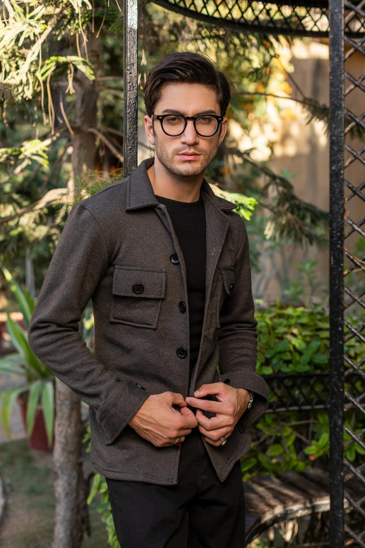 Charcoal Men's Winter Warm Shacket