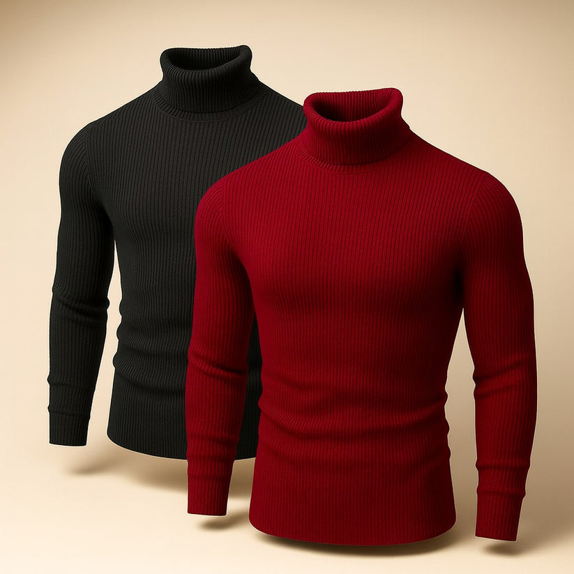 Pack Of 2 Basic High Neck