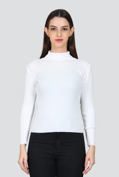 White High Neck for Women's