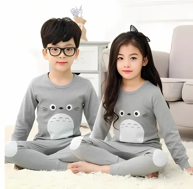 Grey Penguin Printed Kids Wear (Each)