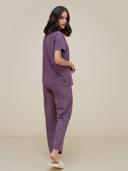 Butterfly Printed  Night Suit