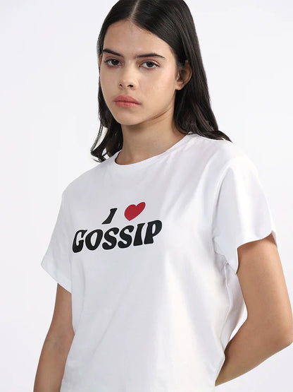 Gossip Printed T-Shirt with Short Night Suit