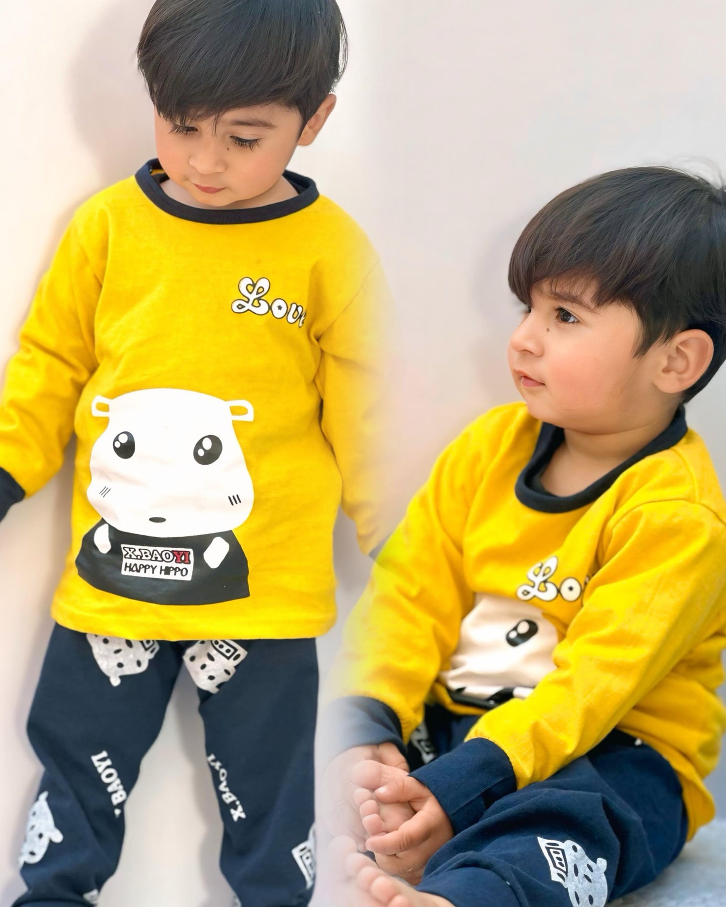 Yellow Love Printed Kids Wear (Each)