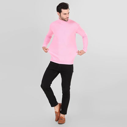 Pink High Neck for Men's