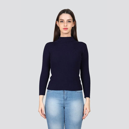 Navy Blue High Neck for Women's