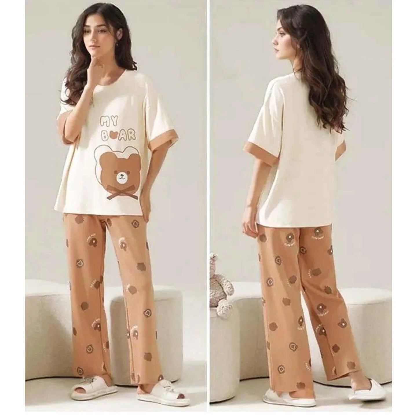 My Bear Printed Pajama Night Suit