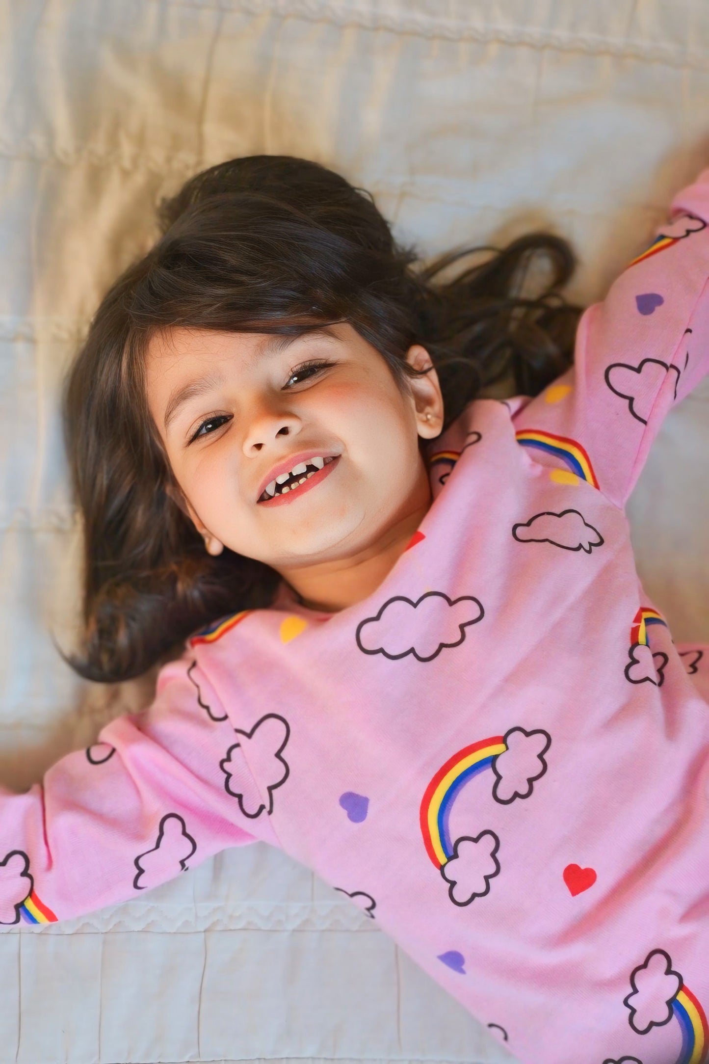 Pink Raimbow Printed Kids Wear (Each)