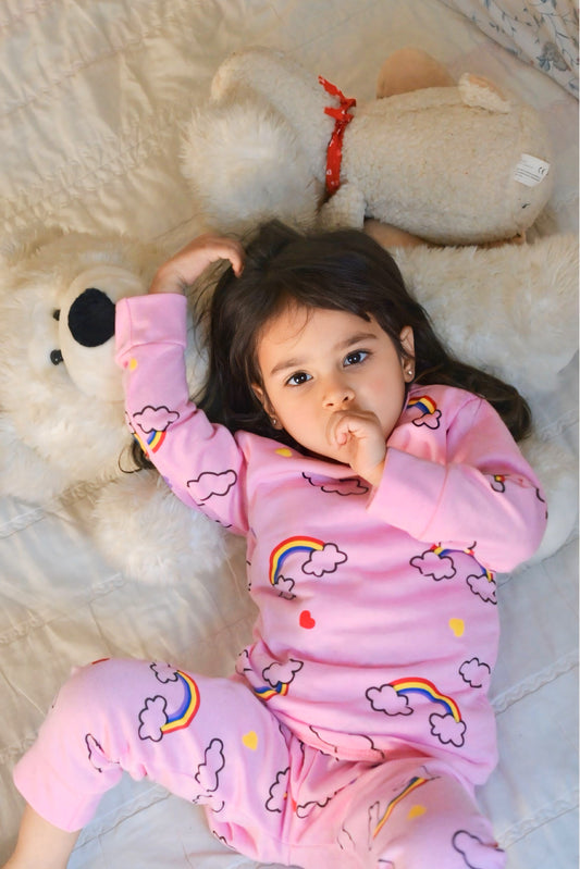 Pink Raimbow Printed Kids Wear (Each)