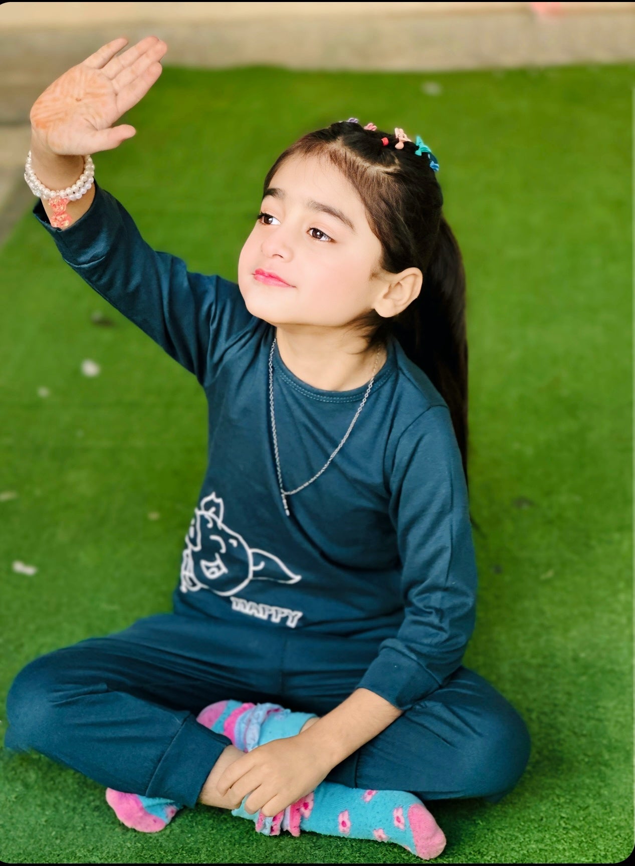Green Happy Cow Printed Kids Wear (Each)
