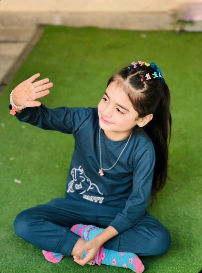 Green Happy Cow Printed Kids Wear (Each)