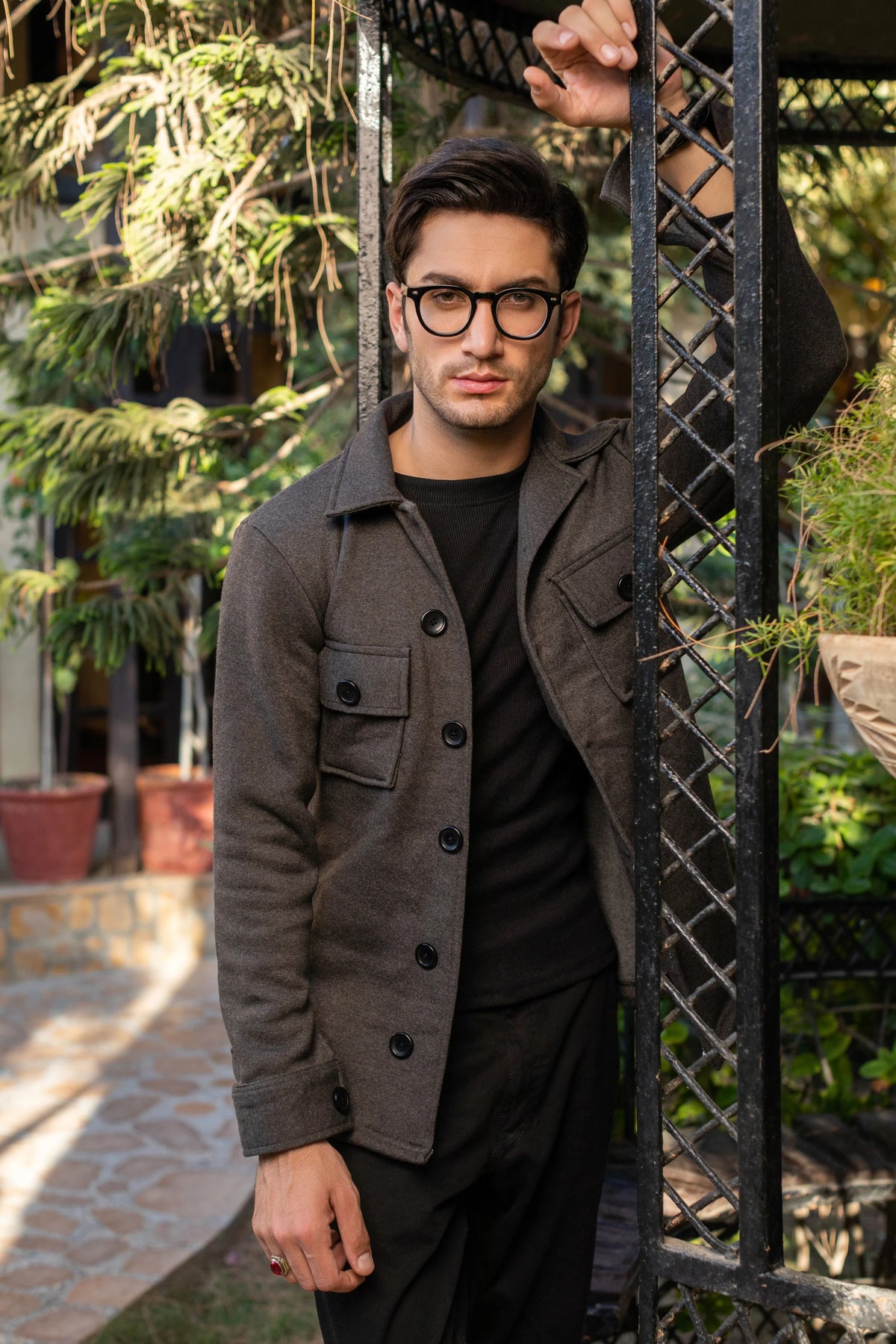 Charcoal Men's Winter Warm Shacket