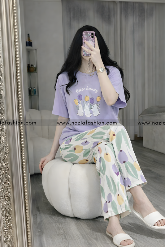 Cute Bunny Printed Night Suit