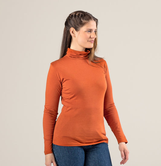 Orange High Neck for Women's