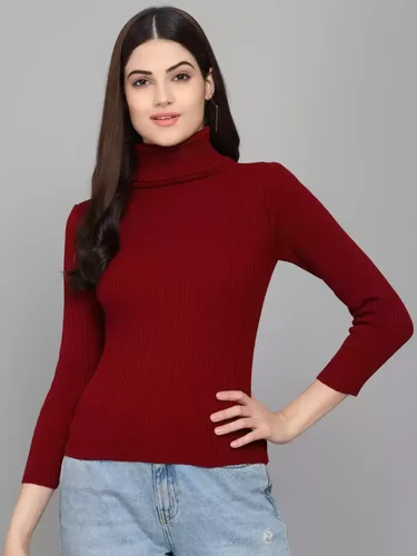 Maroon High Neck for Women's